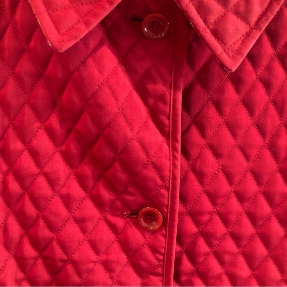 UTEX DESIGN Sz L Quilted Patchwork Pockets Gingham Lining Button Closure Jacket - Picture 9 of 13